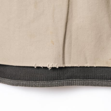 40s France Vintage Manu France Gray Cotton Pique Hunting Jacket