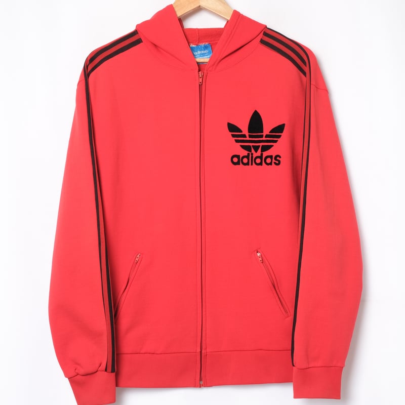 70s old adidas France製 hoodie デカロゴ - トップス