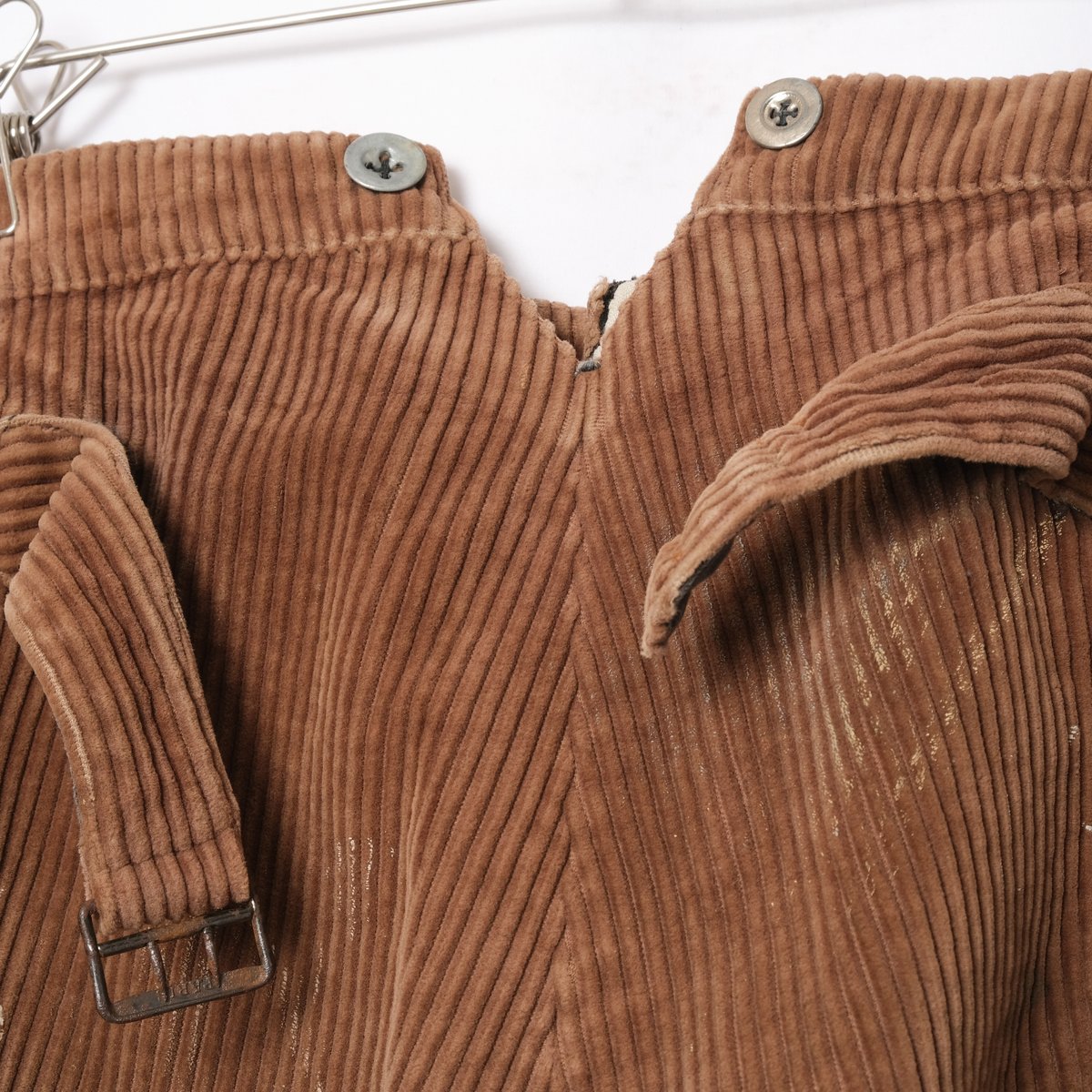 VINTAGE / ヴィンテージ  | 推定1950s～ | French Corduroy Pants フレンチワーク 太畝 コーデュロイ ワイド パンツ | ブラウン | メンズ