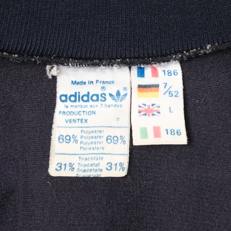 70-80s Vintage adidas Ventex Track Jacket Model First Navy × 3colors (Made in France) Size186