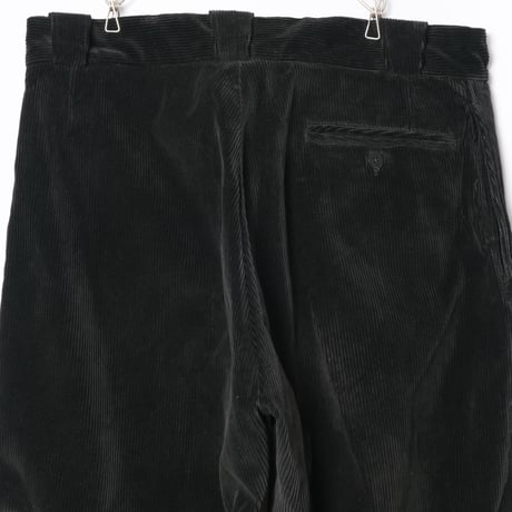40-50s France Vintage Le Chamonix Black Corduroy Trousers Dead Stock