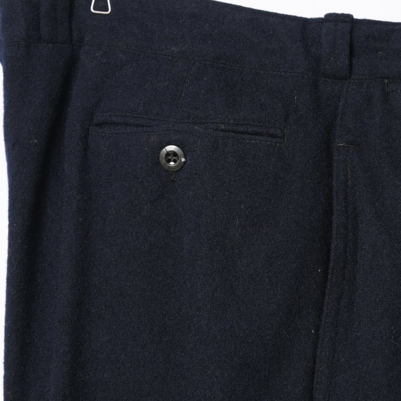 パンツ French vintage deep navy wool slacks 40s 40-50s France Vintage Navy Wool Trousers | Ugla
