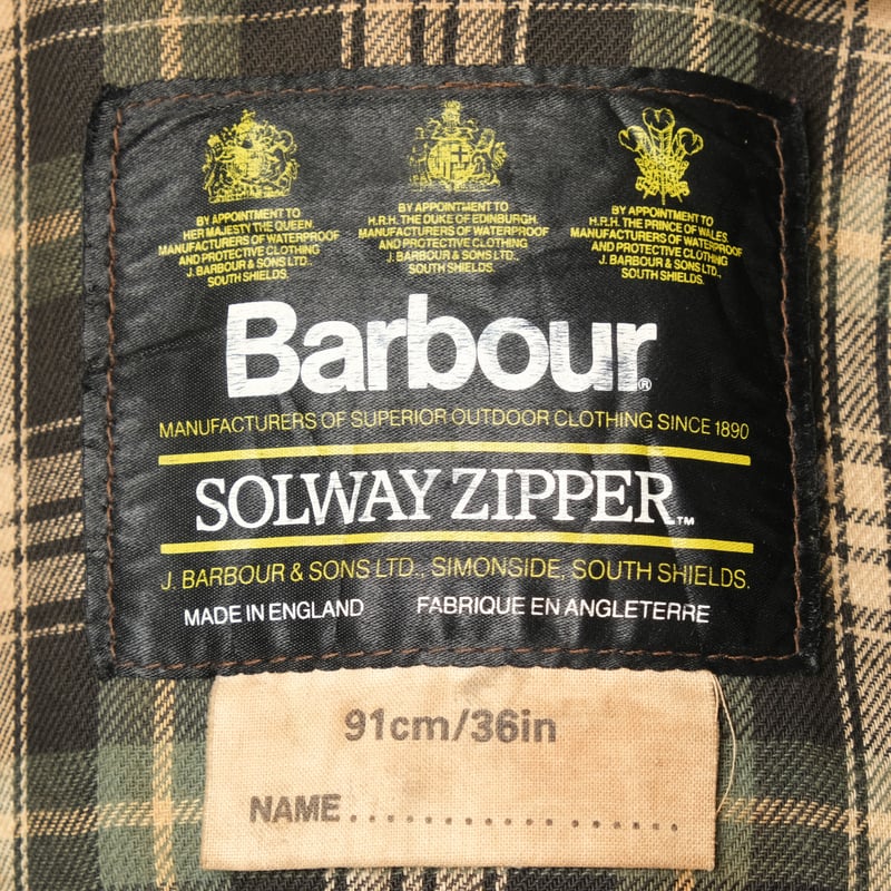 80s Barbour Solway Zipper 3 Warrant Size 36 | U 80s Barbour Solway Zipper 3 Warrant Size 36 | U