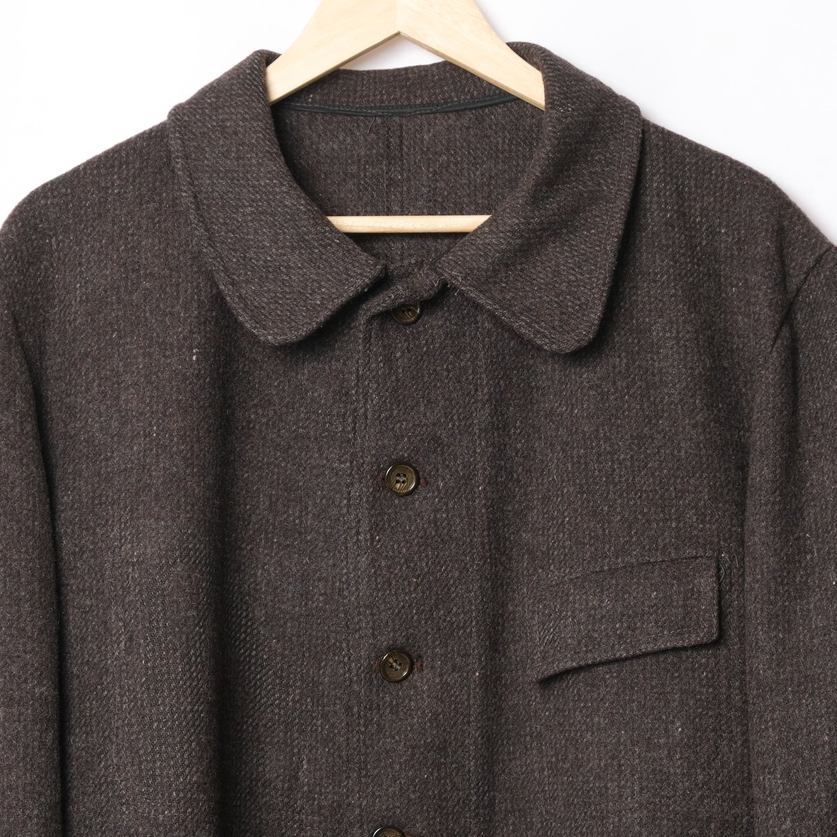 50-60s France Vintage Pascal Wool Farmers Work Jacket (Brown ...