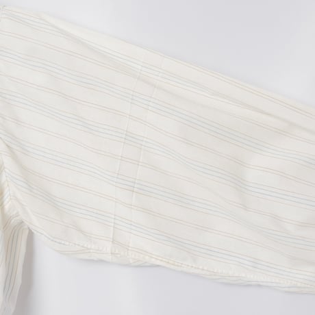 40-50s France Vintage Blue Striped Cotton Dress Shirt