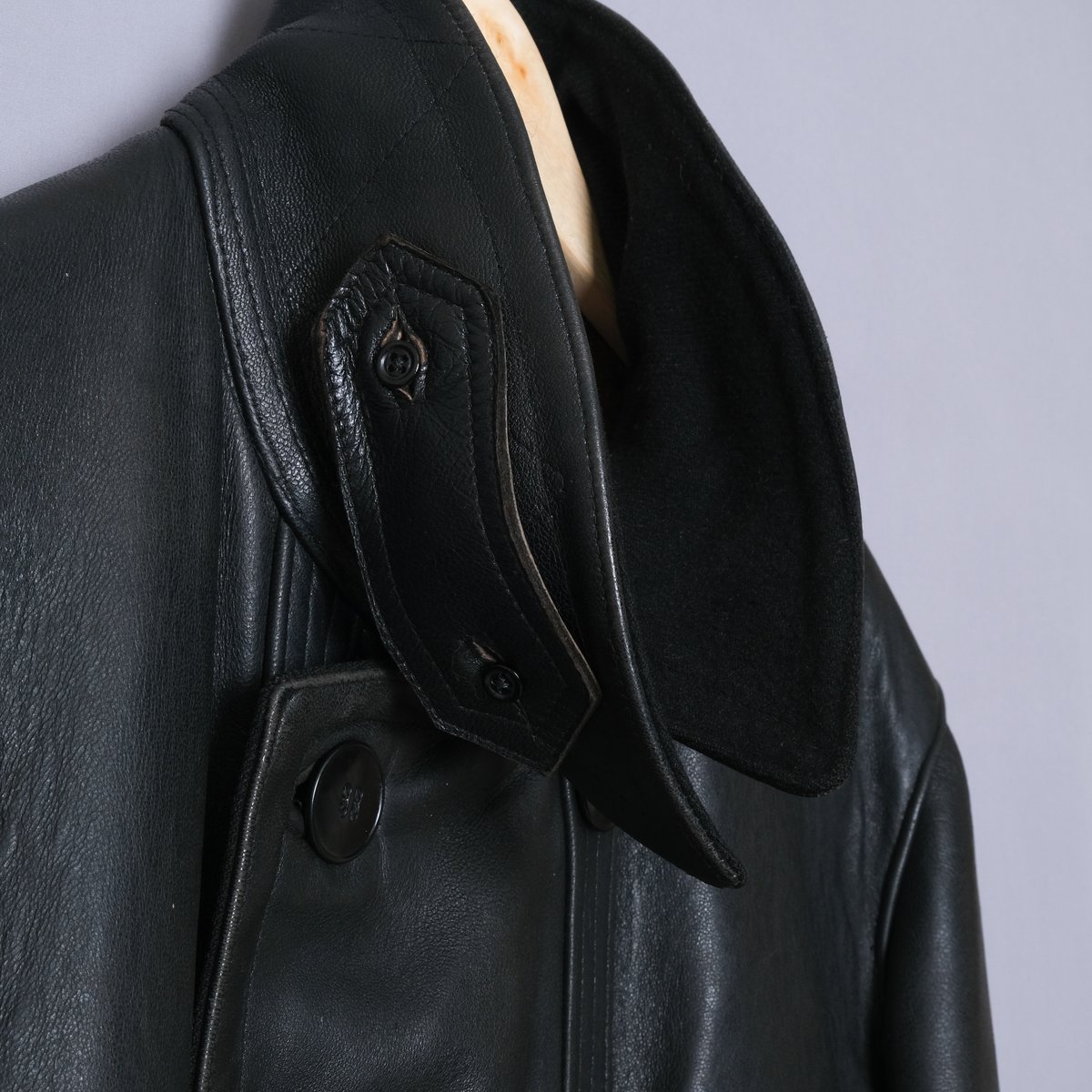 40s-50s French Vintage Leather Jacket (Corbusier Jacket)