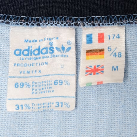 70-80s Vintage adidas Ventex Track Jacket Model  First Right Blue×Navy (Made in France) 174-1