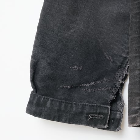 40-50s Le Mont St Michel Black Moleskin Jacket Size52