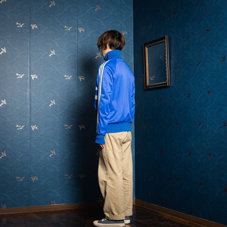 70-80s Vintage adidas Track Jacket Model First Blue × White (Made in England)