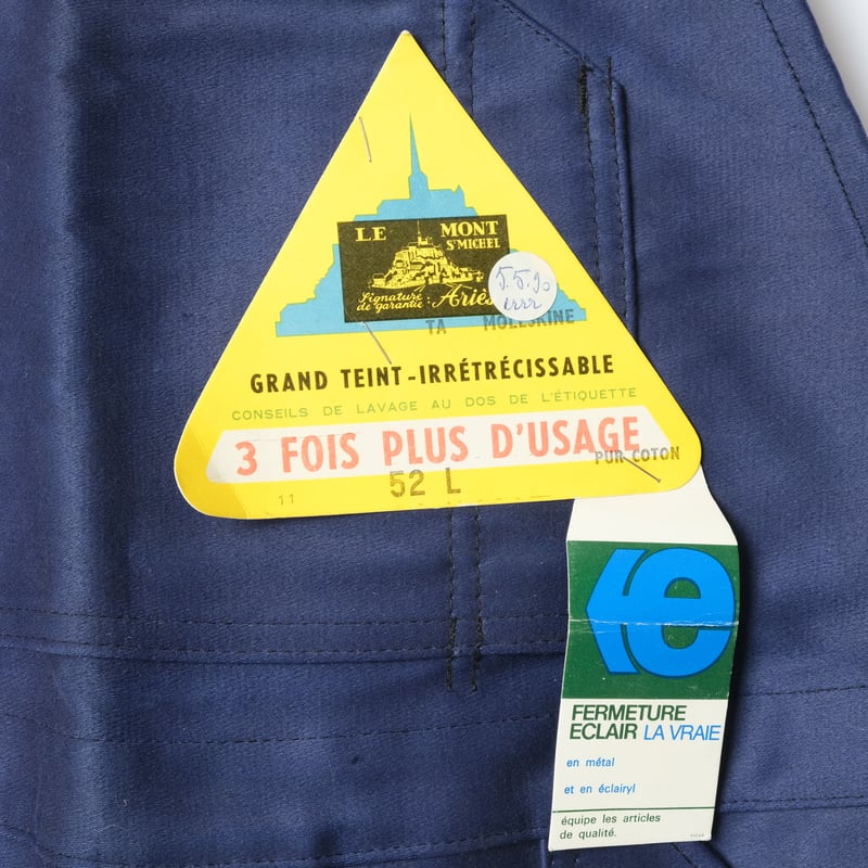 40-50s Le Mont St Michel Blue Moleskin Work Ov 40-50s Le Mont St Michel Blue Moleskin Work Ov