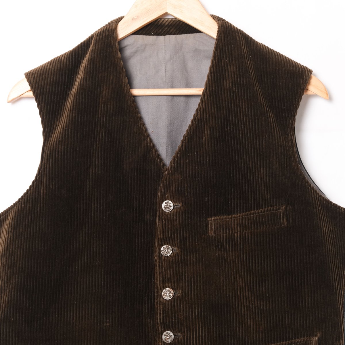 30-40s France Vintage Corduroy Hunting Gilet |