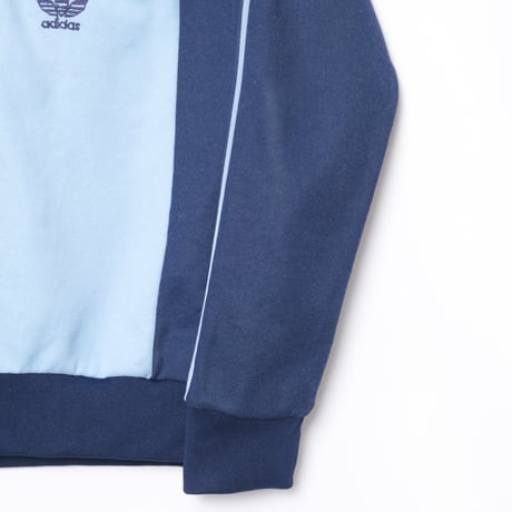 70-80s Vintage adidas Ventex Track Jacket Light Blue× Navy (Made in France) 174