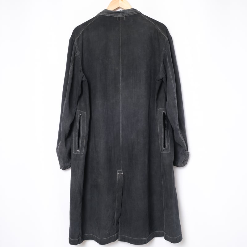 30-40s France Vintage SALACHE Black Linen Maqui 30-40s France Vintage SALACHE Black Linen Maqui