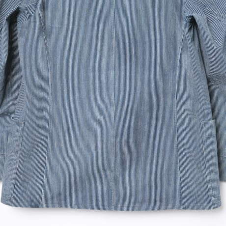 -30s France Vintage ETAT Belle Jardiniere Indigo Striped Work Jacket