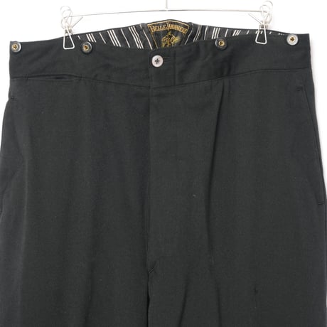 -30s France Antique Belle Jardiniere Wool Trousers 1
