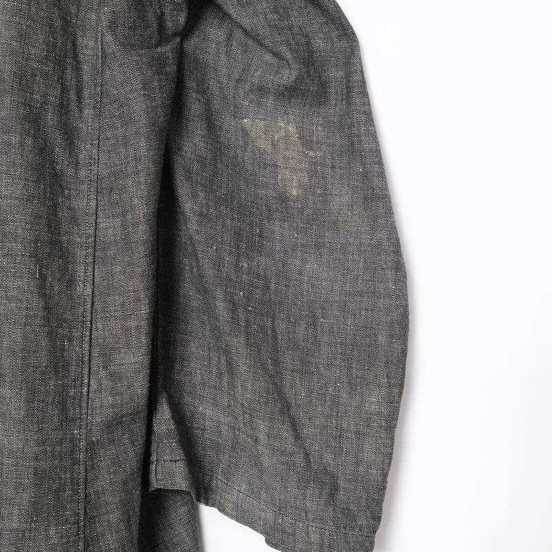 40s France Vintage Black Chambray Atelier Coat