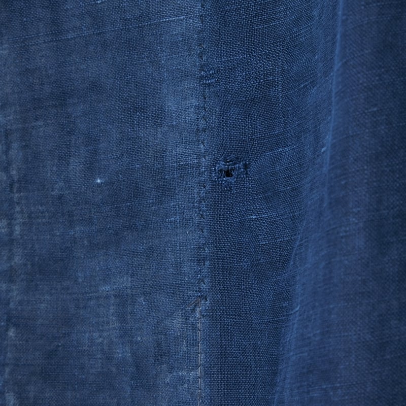 30-40s France Vintage Indigo Linen Maquignon