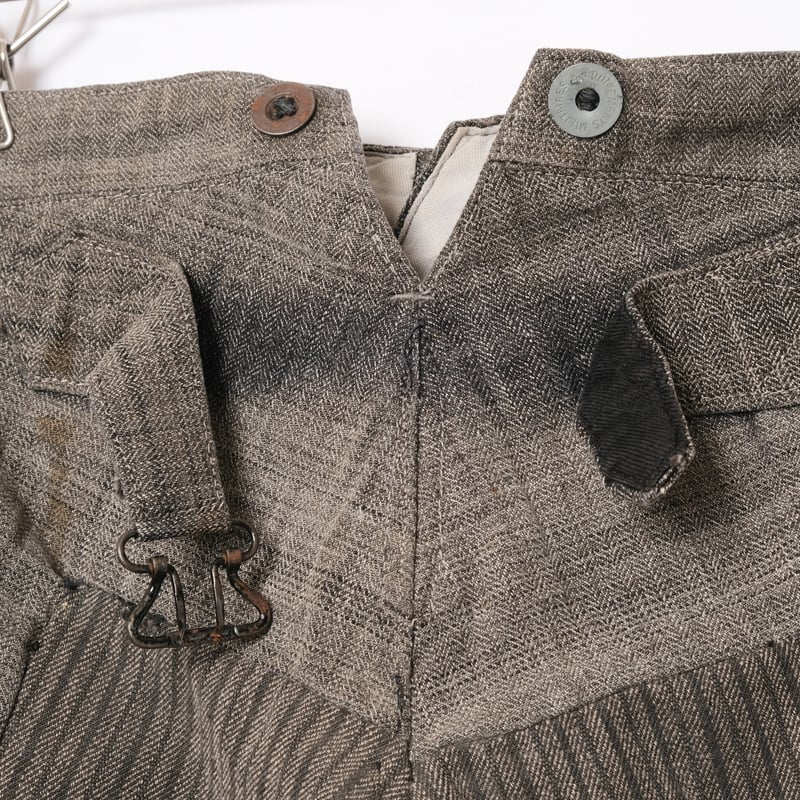 1950s フランス　ビンテージ　シャンブレーパンツ　ヘリンボーン　希少 1950s フランス ビンテージ シャンブレーパンツ ヘリンボーン 希少