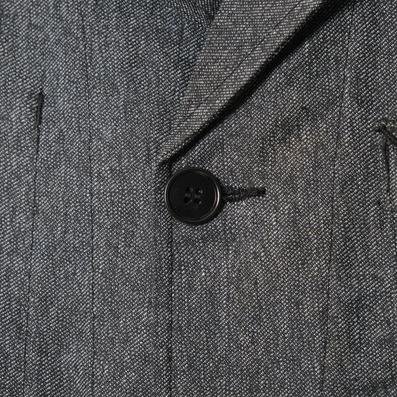 40-50s VULCAIN Black Chambray Atelier Coat Dead