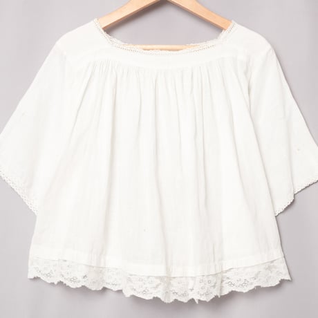 -30s France Antique Church Smock (Short) 3