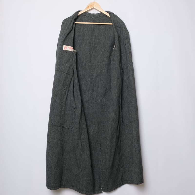 30-40s France Vintage LESOTEX Black Chambray At