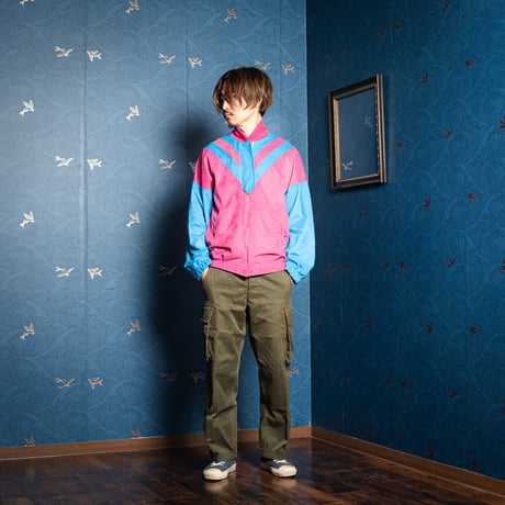 70-80s Vintage adidas Ventex Velours Track Jacket Pink (Made in France)