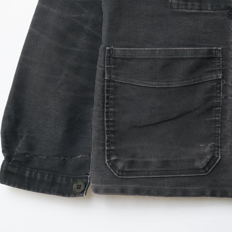 40-50s Le Mont St Michel Black Moleskin Jacket