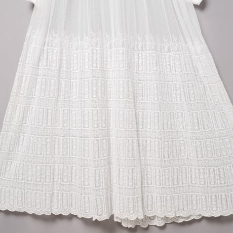 -30s France Antique Linen Long Church Smock