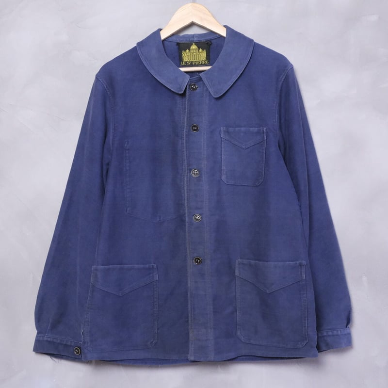 【美品】30's Blue Moleskin Jacket 30s Le St Pierre Blue Moleskin Jacket | Ugla パン