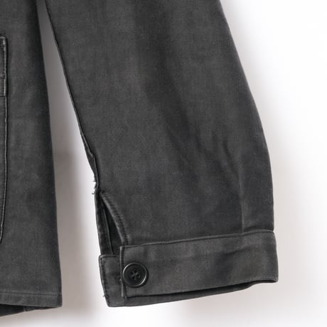 40s France Vintage Adolphe Lafont Black Moleskin Jacket