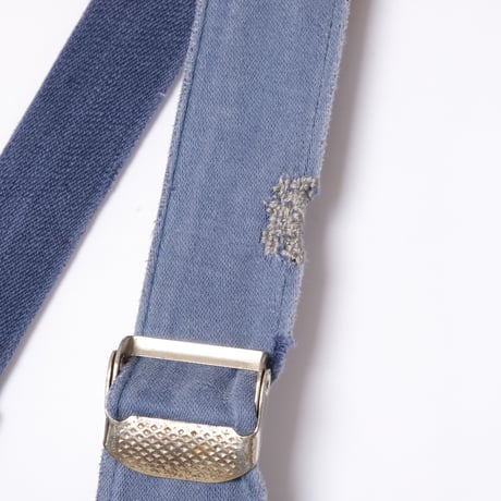 40s-50s France Vintage Adolphe Lafont  Blue Moleskin French Work Overalls  1