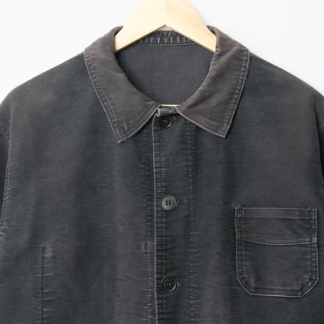 40-50s Le Mont St Michel Black Moleskin Jacket Size52