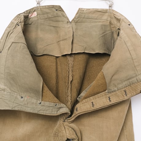 30-40s France Vintage  Cotton Pique Jodhpurs Trousers