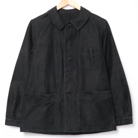 40-50s Le Mont St Michel Black Moleskin Jacket
