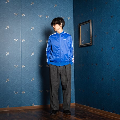 70-80s Vintage adidas Ventex Collarless Track Jacket FRANCE