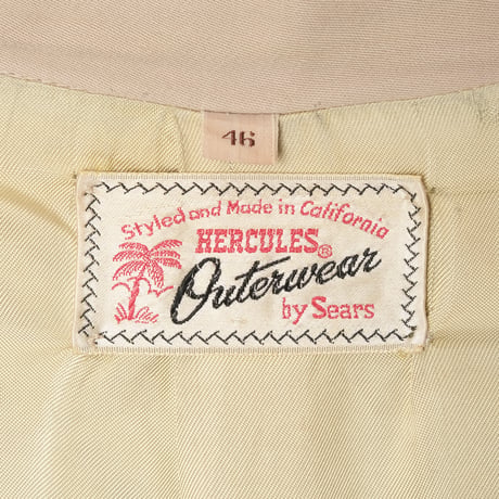 50-60s HERCULES By Sears Rayon Gabardine Jacket（Made in USA）