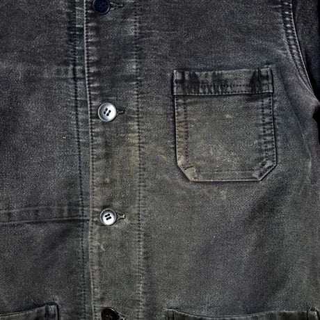 40-50s Dumont d’urbille Black Moleskin Jacket