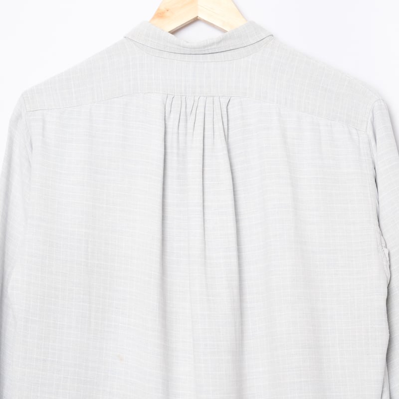30-40s France Vintage Blue Checked Cotton Granp