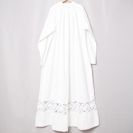 Early 1900s France  Antique Cotton Church Smock