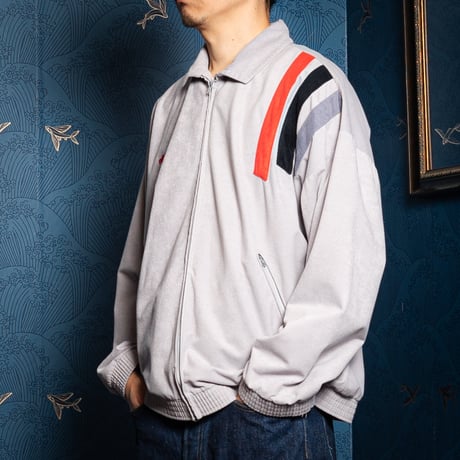 70-80s Vintage adidas Ventex Velours Track Jacket Gray (Made in France)