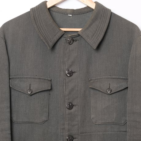 40-50s France Vintage Unic D.F Cotton Pique Hunting Jacket
