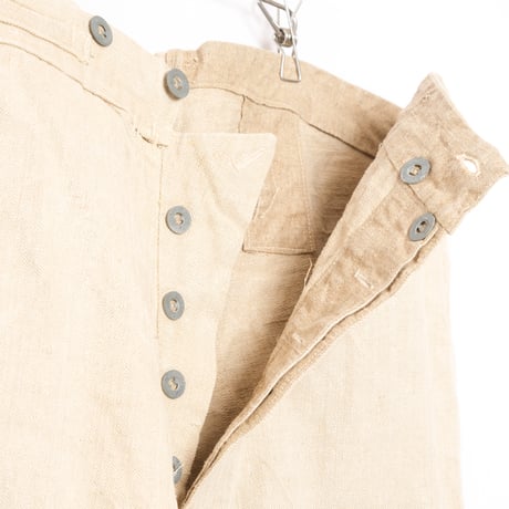 30s French Army Linen HBT Bourgeron Trousers Dead Stock