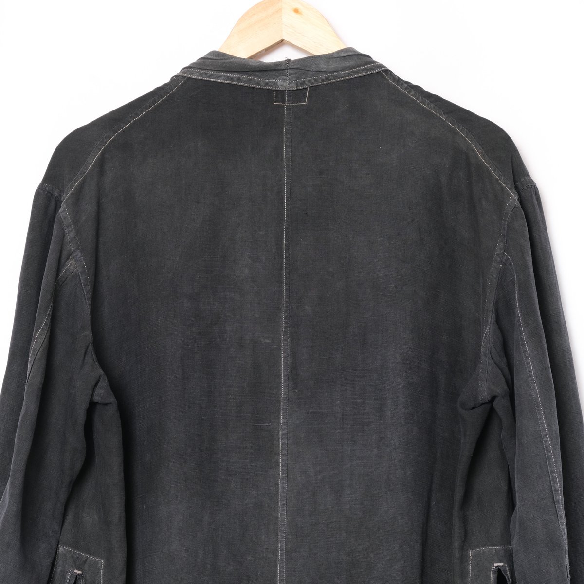 30-40s France Vintage SALACHE Black Linen Maqui 30-40s France Vintage SALACHE Black Linen Maqui