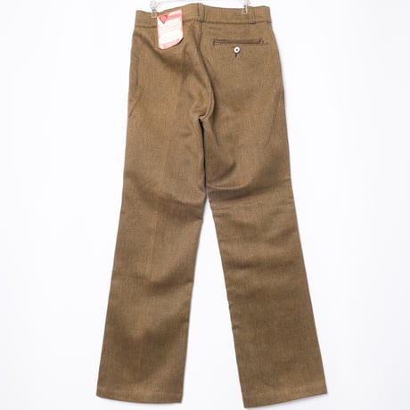 50-60s France Vintage Le Tres souple Brown Cotton Pique Hunting Trousers Dead Stock
