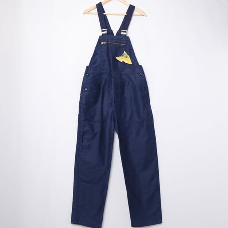 50-60s Le Mont St Michel Blue Moleskin Work Overalls Dead Stock