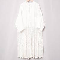 -30s France Antique Church Cotton Smock (Boro)