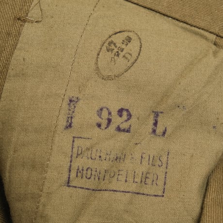 40s French Army Work Trousers Size 92L Dead Stock