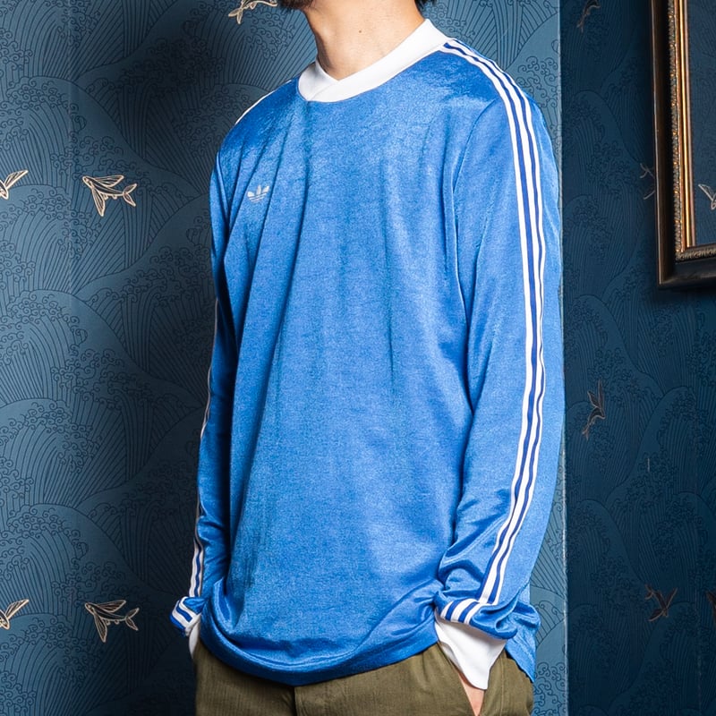 70-80s Vintage adidas Ventex Game Shirt Blue(Ma