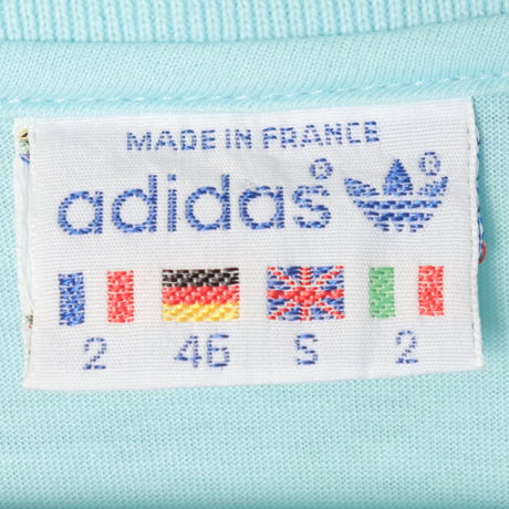 80s Vintage adidas Ventex Half Sleeve Polo Shirt Tennis Logo（Made in France）