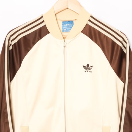 70s Vintage adidas Ventex ATP Ivory ×Brown Track Jacket (Made in France)